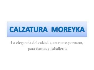 calzatura moreyka