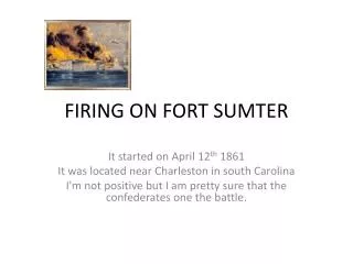 firing on fort sumter