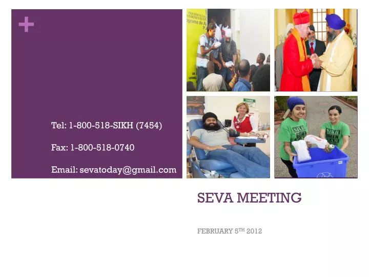 seva meeting