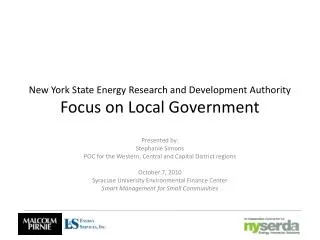 New York State Energy Research and Development Authority Focus on Local Government