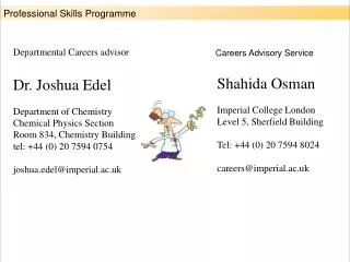 Professional Skills Programme