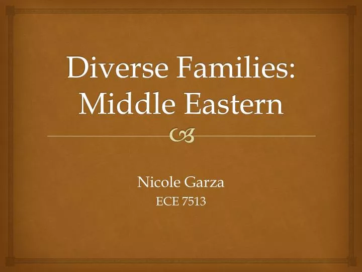 diverse families middle eastern
