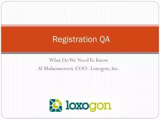 Registration QA