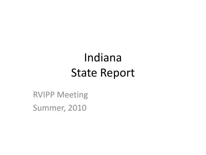 indiana state report