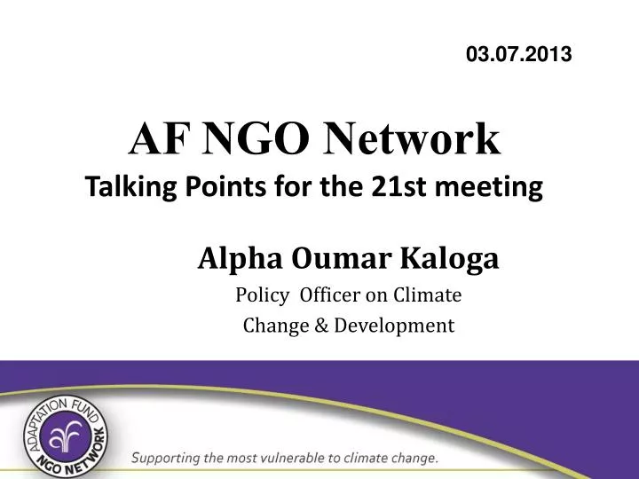 af ngo network talking points for the 21st meeting