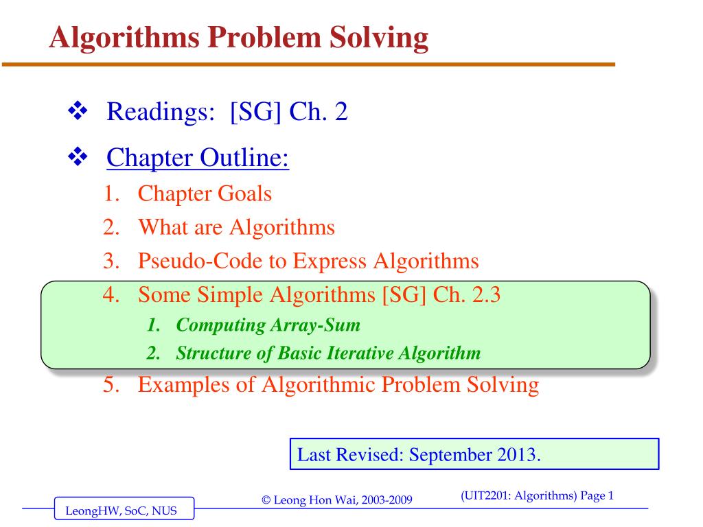 PPT - Algorithms Problem Solving PowerPoint Presentation, free download ...