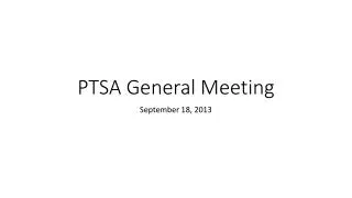 PTSA General Meeting