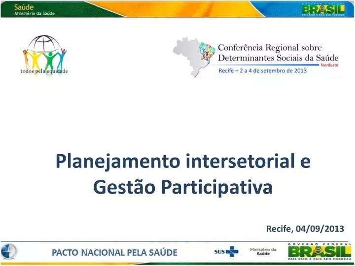 planejamento intersetorial e gest o participativa