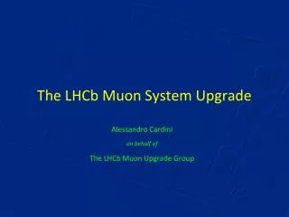 The LHCb Muon System Upgrade