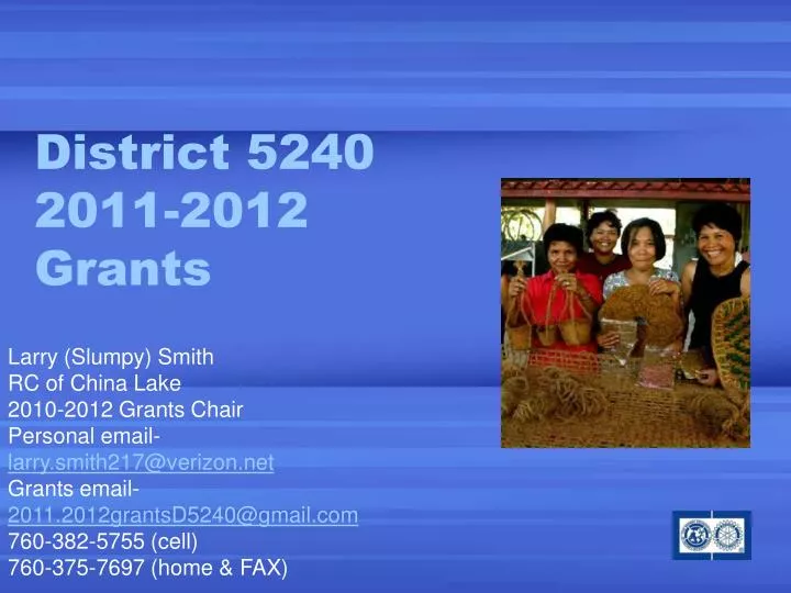 district 5240 2011 2012 grants