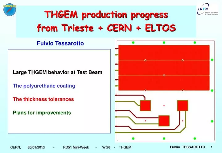thgem production progress from trieste cern eltos