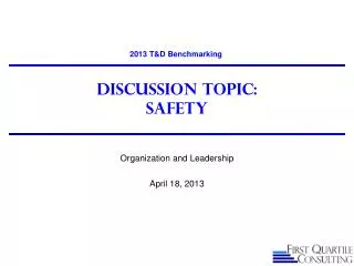 Discussion Topic: Safety