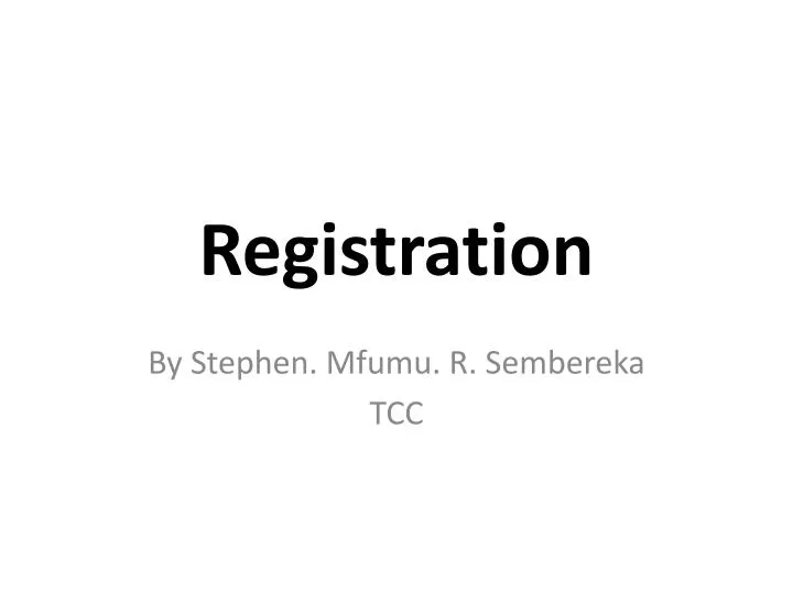 registration