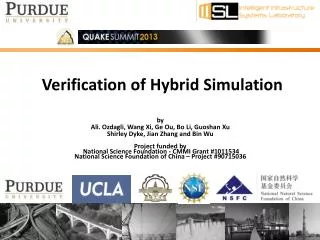 Verification of Hybrid Simulation