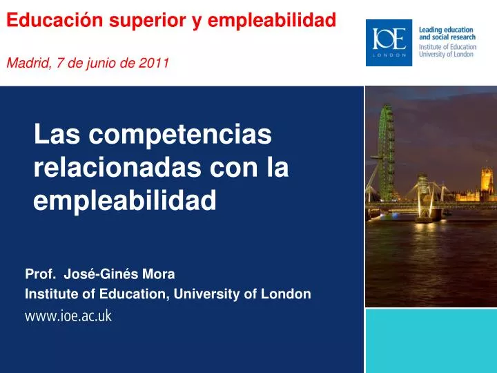 educaci n superior y empleabilidad madrid 7 de junio de 2011