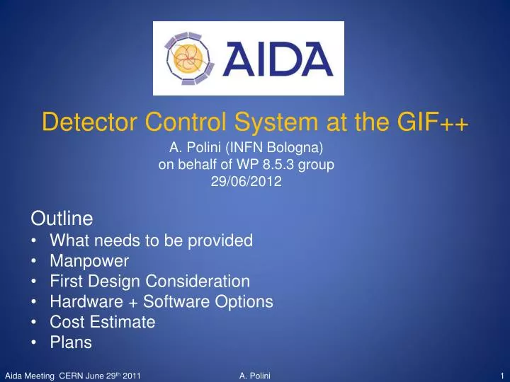 detector control system at the gif