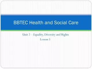 BBTEC Health and Social Care