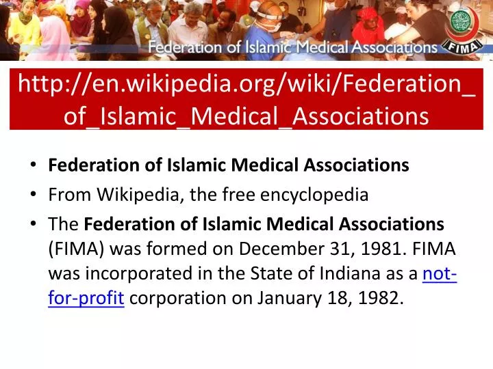 http en wikipedia org wiki federation of islamic medical associations