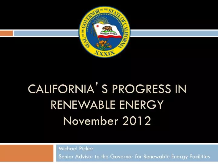 california s progress in renewable energy november 2012