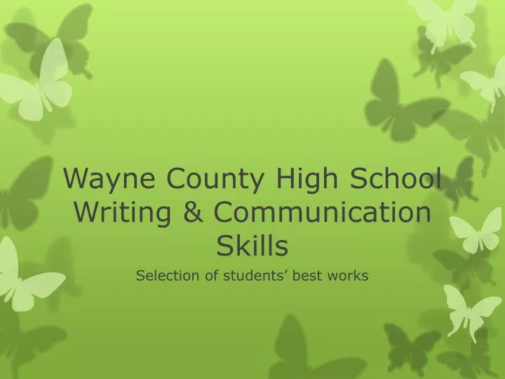wayne county high school writing communication skills