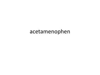 acetamenophen