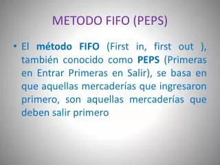 metodo fifo peps