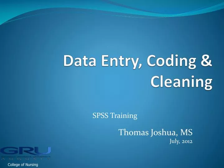 data entry coding cleaning