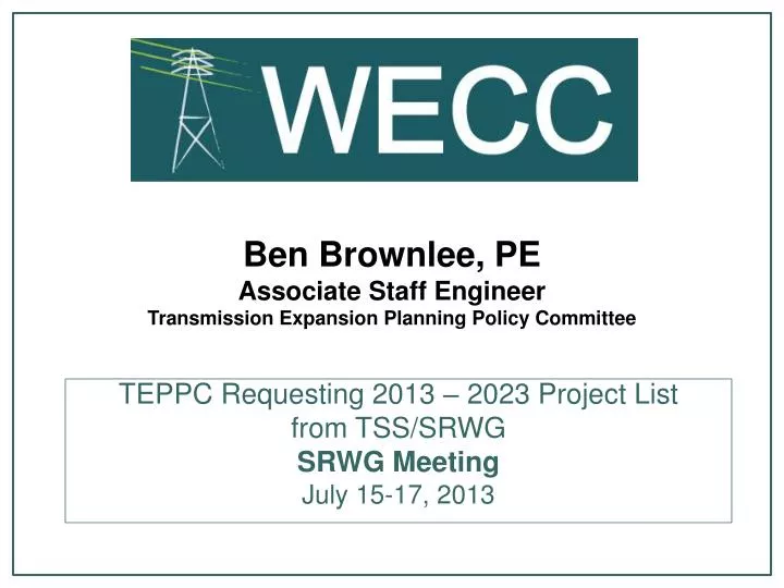 ben brownlee pe associate staff engineer transmission expansion planning policy committee