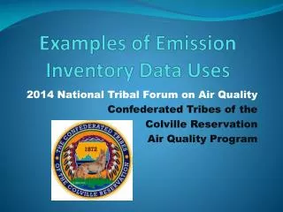Examples of Emission Inventory Data Uses