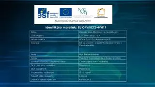 Identifikátor materiálu: EU OPVKICT2-4/Vl17