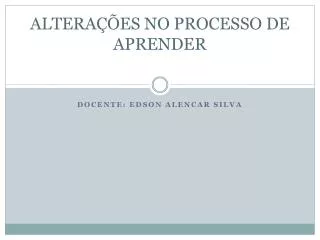altera es no processo de aprender