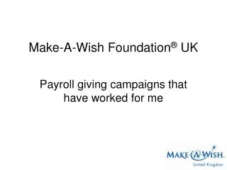 Payroll giving campaigns that have worked for me