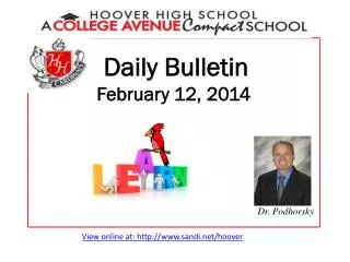 Daily Bulletin	 February 12, 2014