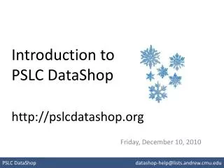Introduction to PSLC DataShop