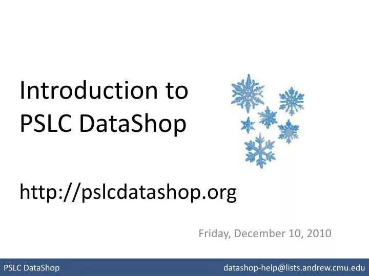 introduction to pslc datashop