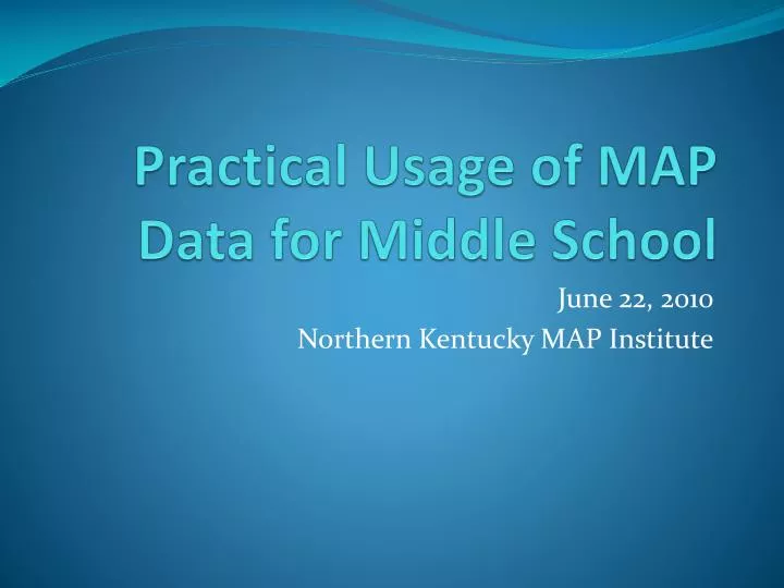 practical usage of map data for middle school