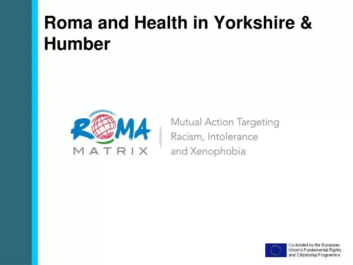 roma and health in yorkshire humber