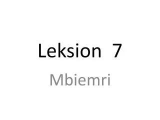 leksion 7