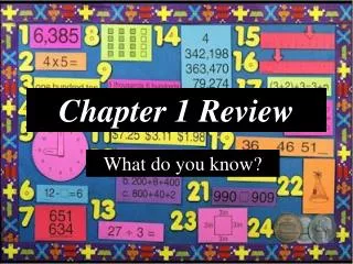 Chapter 1 Review