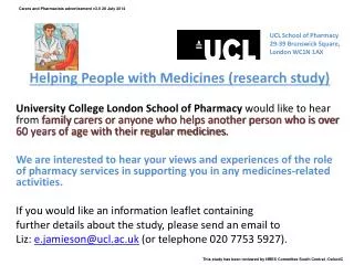 Helping People with Medicines (research study)