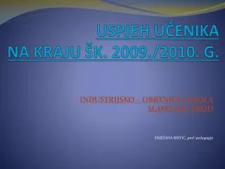 uspjeh u enika na kraju k 2009 2010 g