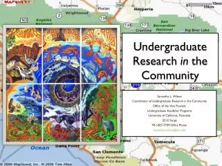 Undergraduate Research in the Community