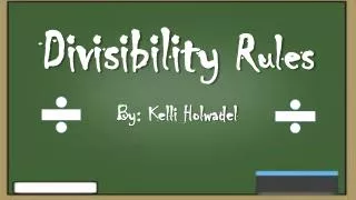 Divisibility Rules