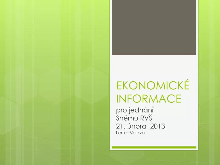 ekonomick informace