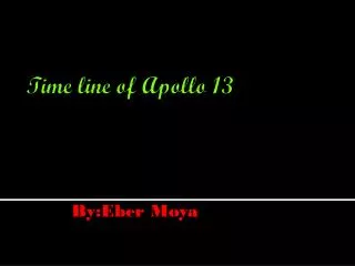 Time line of Apollo 13