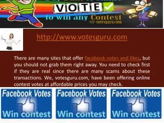 Buy online contest votes