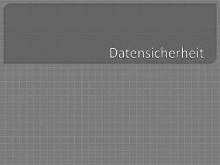 datensicherheit