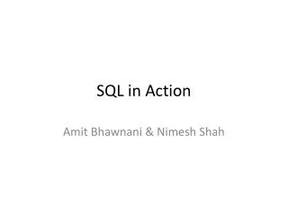 SQL in Action