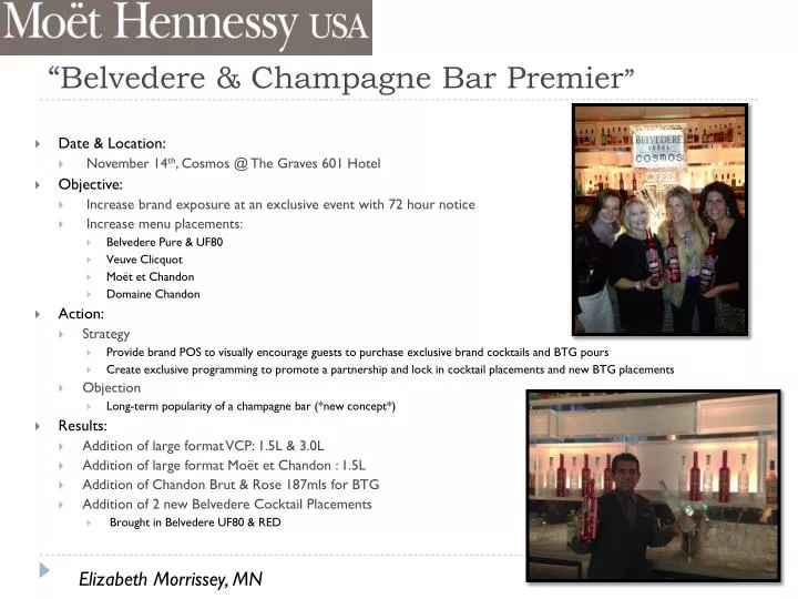 belvedere champagne bar premier