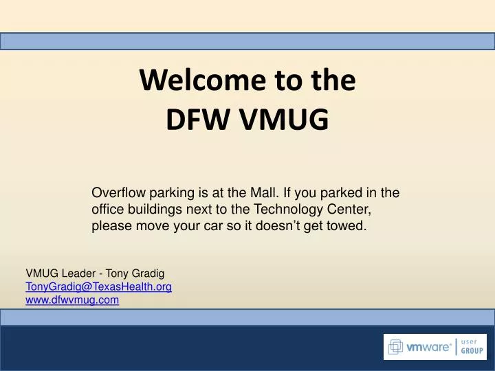 welcome to the dfw vmug